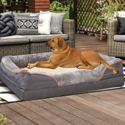 Cama para cachorro Super Macia Espuma Ortopédica para Pet Tamanhos L XL 2XL 3XL com Suporte Acolchoado de Algodão e Capa Removível