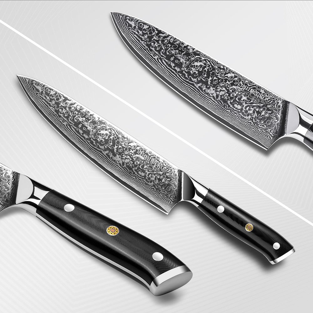 Clássico 1-4 unidades/conjunto Facas de Chefe 73 Camadas Aço Damasco de Alto Carbono Faca de Cozinha Afiada Ferramentas de Corte de Carne e Vegetais
