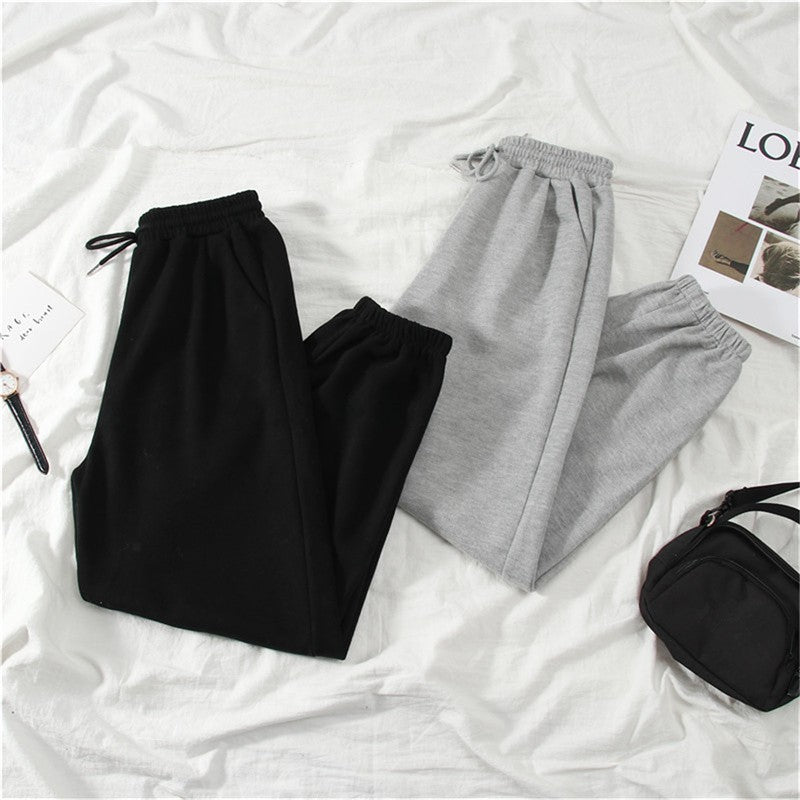 Gray women Sweatpants Autumn New Baggy Fashion Oversize Sports Pants Black winter thick Joggers Streetwear Trousers
