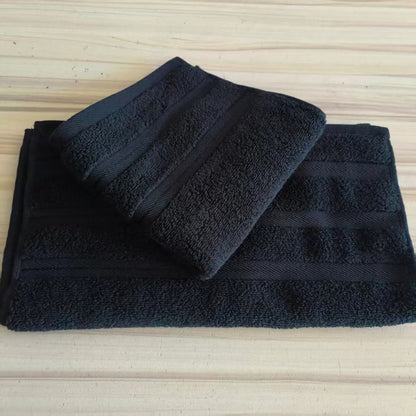 2pcs 100%Cotton Hand Towel,Soft Water Absorbent,Black Square Little Face Towel For Hotel,Home Washcloth,35*35cm Drop Shipping