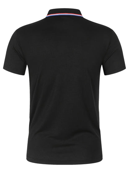 2025 Hot Sale Men's Summer Casual Breathable Comfortable Polo Shirt Men's Solid Color High Quality Short Sleeve T-Shirt