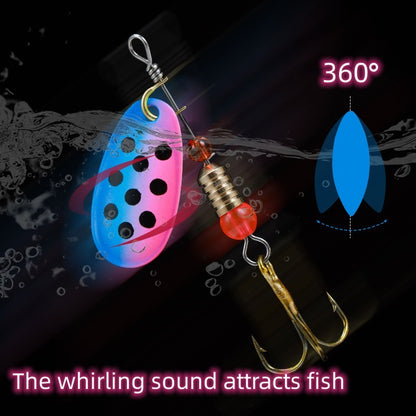 10pçs Isca de Pesca Colher de Metal Spinner Colher Iscas Artificiais Pesca Wobblers Kit de Crochê para Lúcio com Caixas de Utensílios
