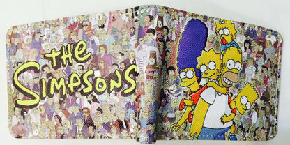 Carteira Dobrável Marvel Vingadores Os Simpsons Bonecos de Anime Masculina Infantil Porta-Cartões de Identidade com Prendedor de Dinheiro Bolsa de Presente de Desenhos Animados