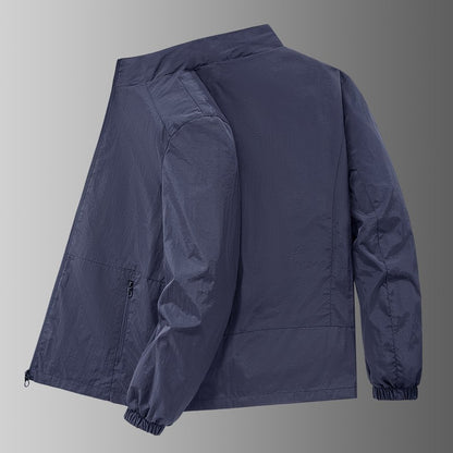 Spring and fall new men's thin jacket, outdoor sports loose Korean casual sports jacket coat.