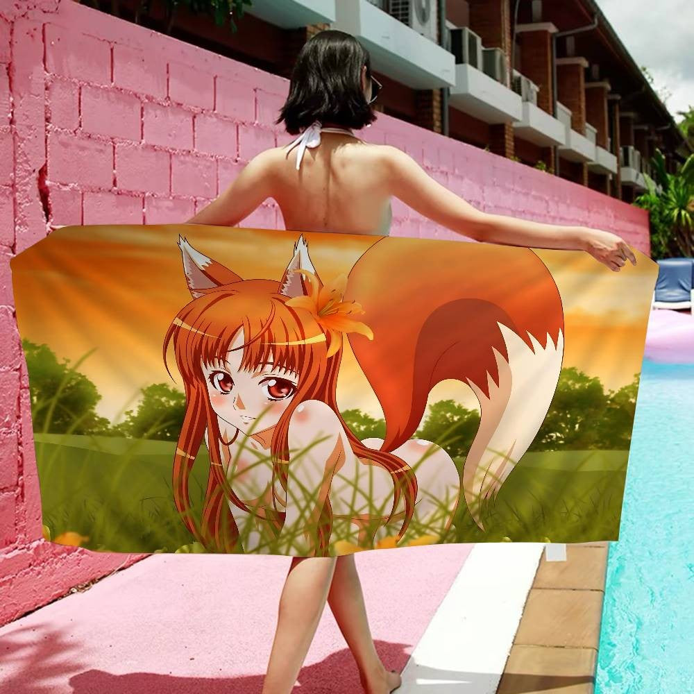 Spice And Wolf Beach Towel For Kids Personalized Bath Towel Pool Towel Vacation Gift Picnic Towel Party Gift