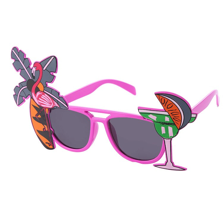 Summer Flamingos, Wine glasses Cosplay Anime Party Glasses Hawaiian Party Dress-up Beach Sunglasses Party Support Wholesale