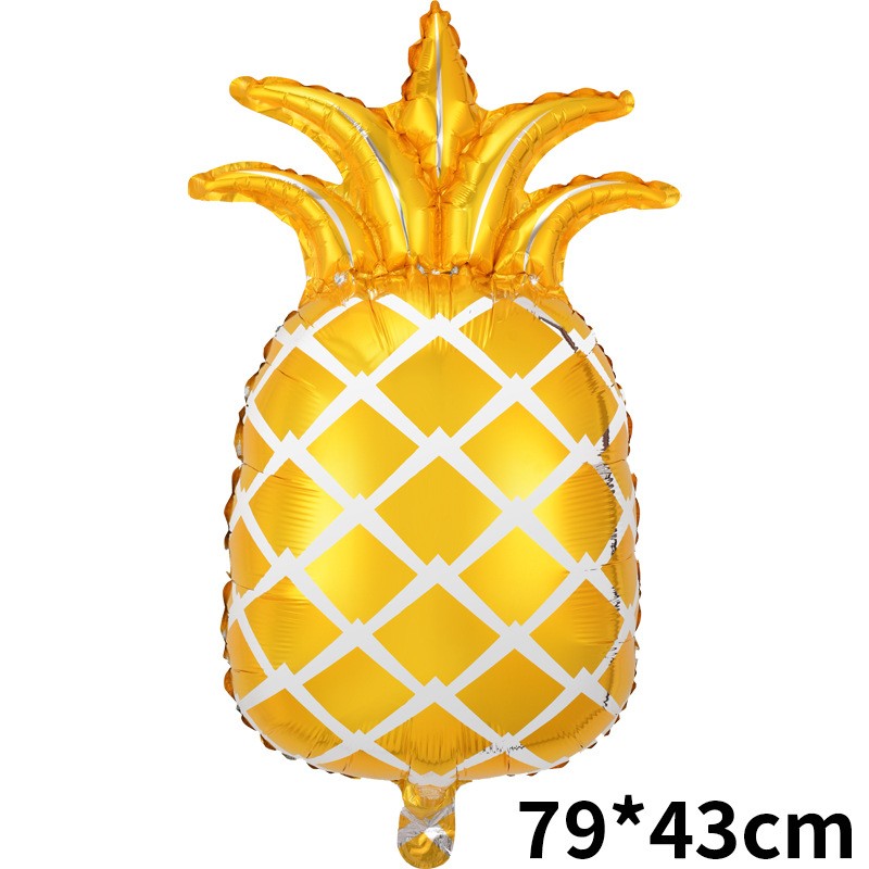 Hawaiian Fruit Balloons Tropical Luau Pineapple Strawberry Avocado Foil Balloon Summer Birthday Pool Party Decor Beach Supplies
