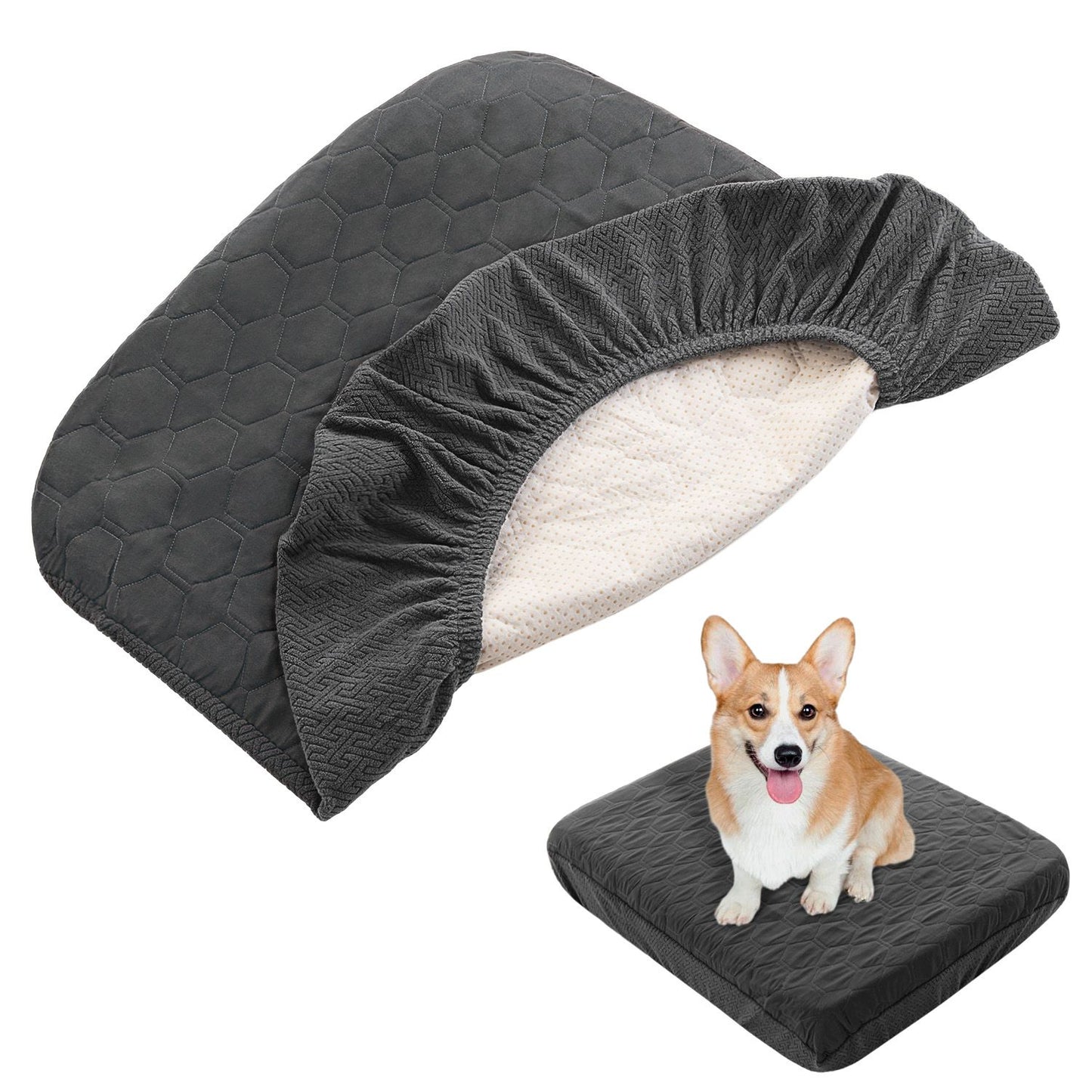 Capas de Cama para Cães à Prova d'Água, Capas de Substituição Laváveis, Pelo de Animais Fácil de Remover, Capa Acolchoada para Almofada de Cães, Capa de Cama para Cães/Gatos