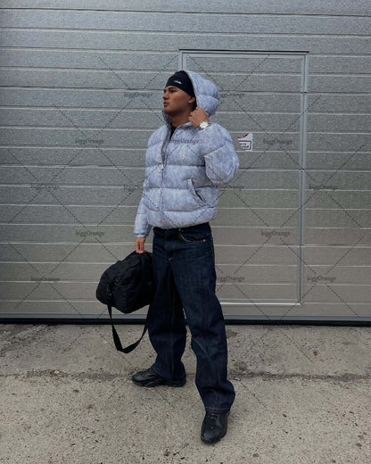 Autumn and Winter Trendy Casual Streetwear Harajuku Camouflage Waterproof Zipper Hooded Jacket Men Retro Loose Warm Coat Women