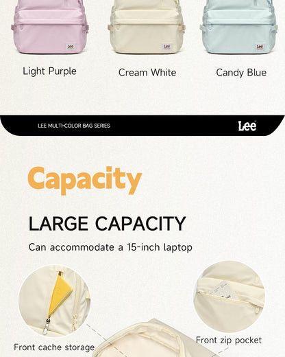 Mochila LEE de grande capacidade para viagem, para notebook de 15,6 polegadas, à prova d'água, de nylon casual, para adolescentes, faculdade, escola, masculino e feminino