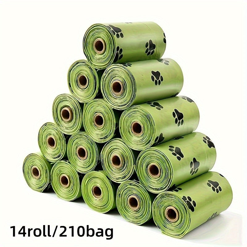 36 rolos de 540 sacos para dejetos de cachorro, à prova de vazamento, com estampa de pata, para limpeza de pets e uso externo