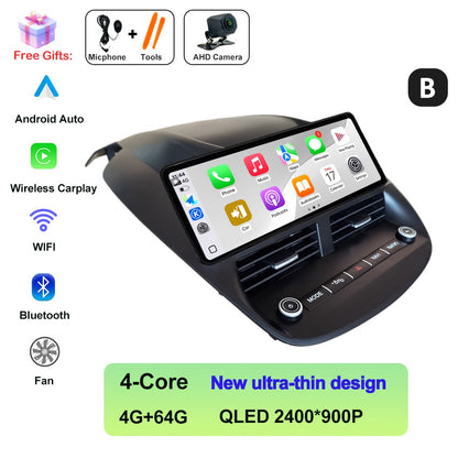 Android 14 Para Ford Kuga 2013-2018 Carplay Sem Fio Tela Multimídia Touch Screen Android Auto Unidade Central Navegação GPS BT DVR