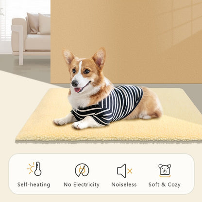 Cama para Gatos Autorrequecível Tapete Térmico Extrarrequentado para Cães e Gatos Almofada para Animais de Estimação com Capa Removível Base Antiderrapante Não Elétrico