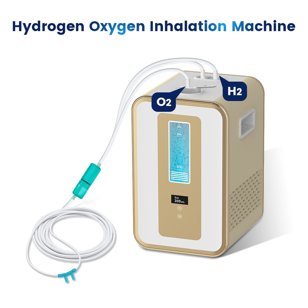 Gerador de Água Hidrogenada Medicinal 300ml Máquina de Inalação de Hidrogênio H2 O2 HHO Dispositivo de Respiração Inalador de Hidrogênio com Saída Dupla
