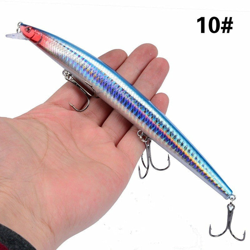 16 Cores 18cm 24g Isca Artificial Minnow Laser Crankbait Dura Isca Artificial Plástico Grande Iscas Artificiais para Pesca Marinha