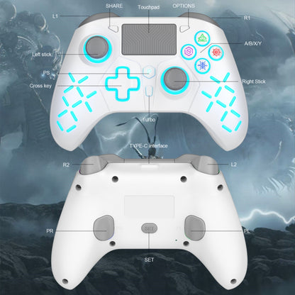 Game Controller For PlayStation 4/PS4 Pro/Slim/PS3/PC/IOS/Switch Wireless Gamepad,W/Turbo Dual Vibration 6-Axis Gyro 3.5mm Jack