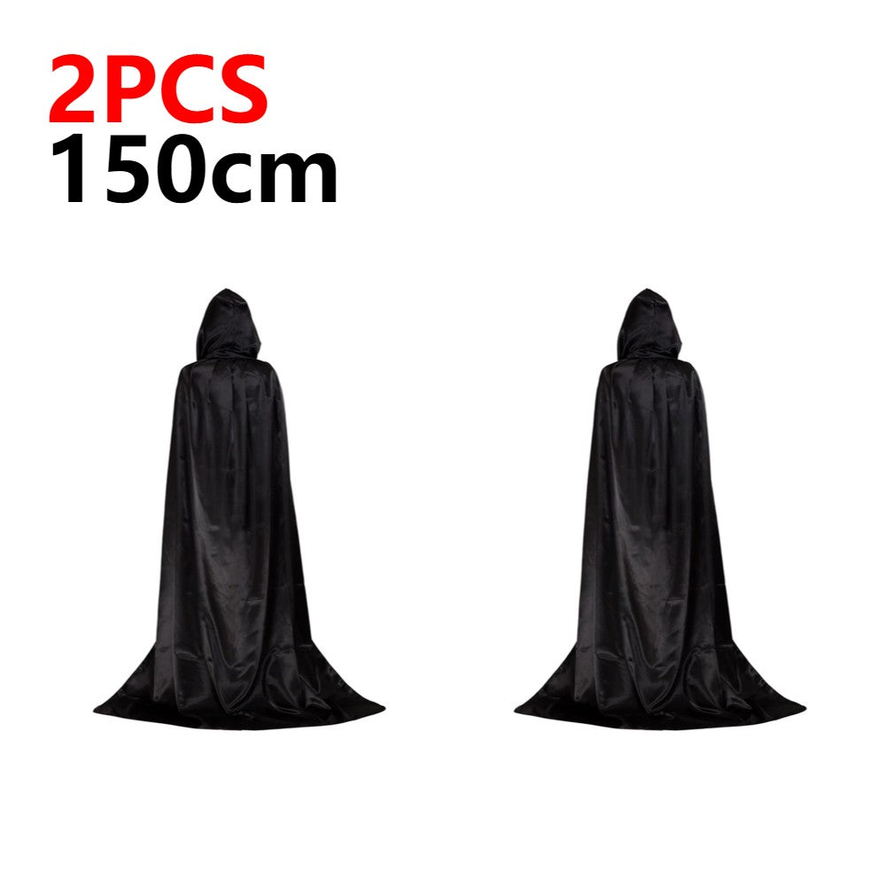 90-150cm Halloween Cloak Hooded Cape Halloween Christmas Cosplay Costume Devil Witch Vampire Cape Halloween Costumes Party Cloak