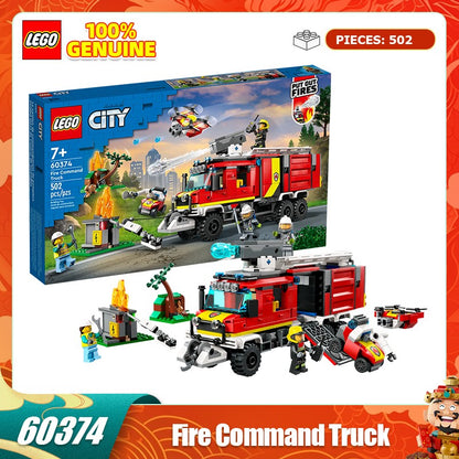 Série Lego City 60374 60373 60411 Navio de Resgate de Incêndio Blocos de Montar de Quebra-Cabeça Brinquedos Infantis Presentes de Natal