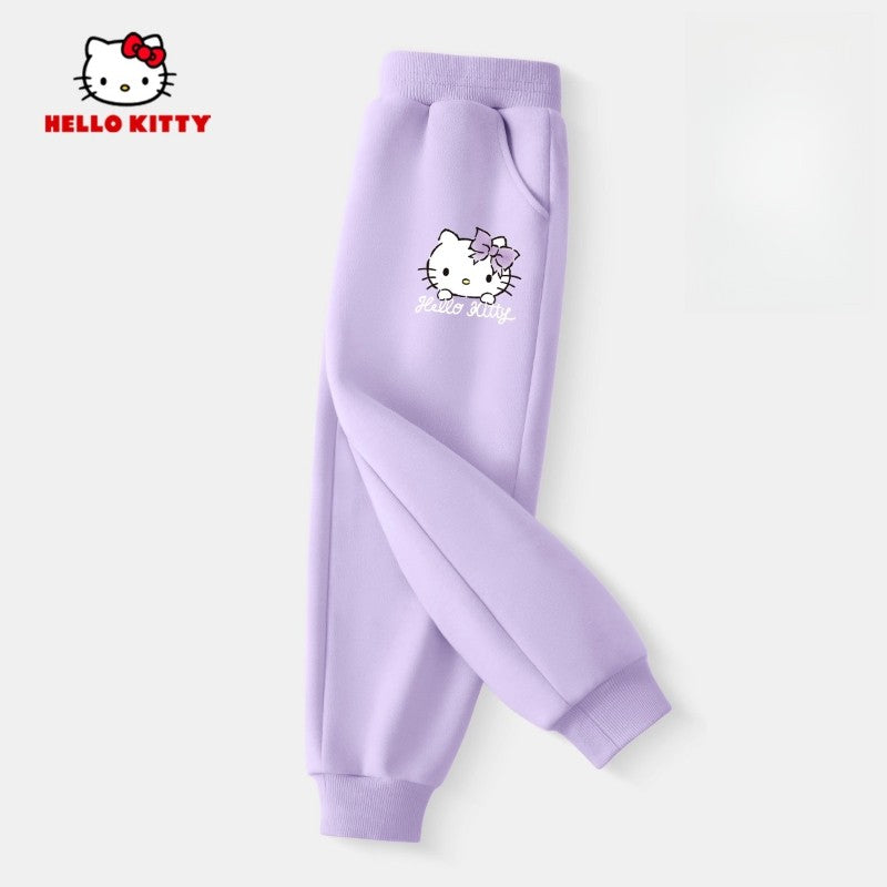 Sanrio Baby Girl Clothes Set Autumn Kid Hello Kitty Printed Sweatshirts Pullover Top & Pants 2pcs Suit Children Boys Tracksuits