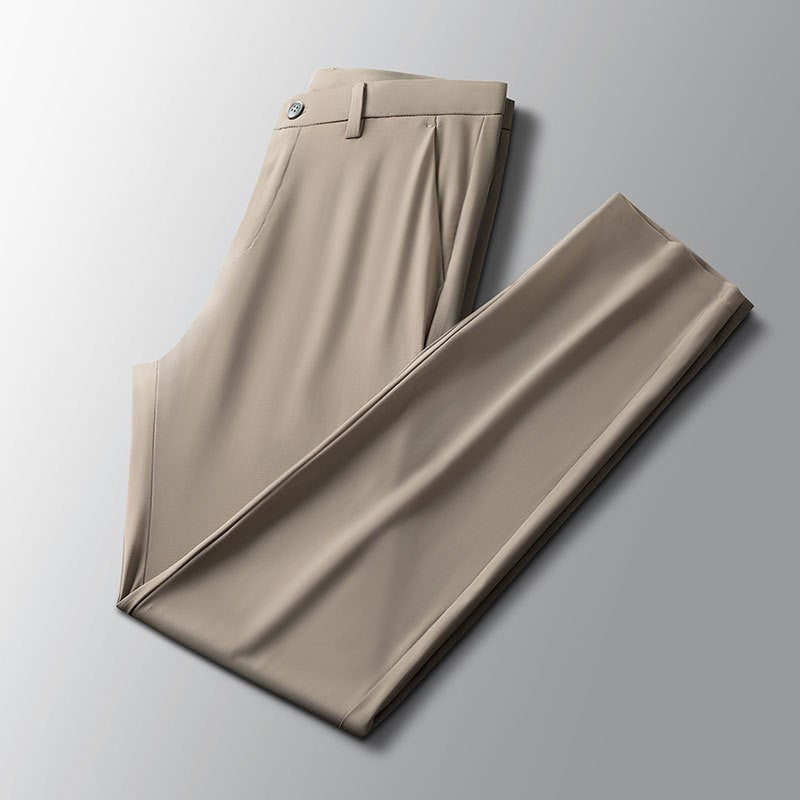 29-40 Men's Summer Pants Thin Straight Stretch Casual Pants with No Trace  khaki man trousers for work Fabric Silky Cool Feeling