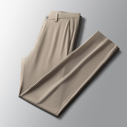 29-40 Men's Summer Pants Thin Straight Stretch Casual Pants with No Trace  khaki man trousers for work Fabric Silky Cool Feeling