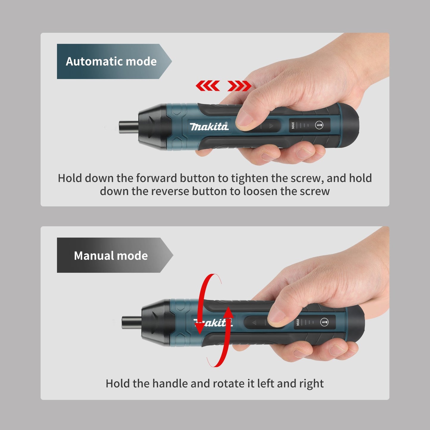 Parafusadeira Elétrica Sem Fio Makita | 3.6V 5N.m Torque | Mandril 1/4" | Bateria Li-ion 1300mAh