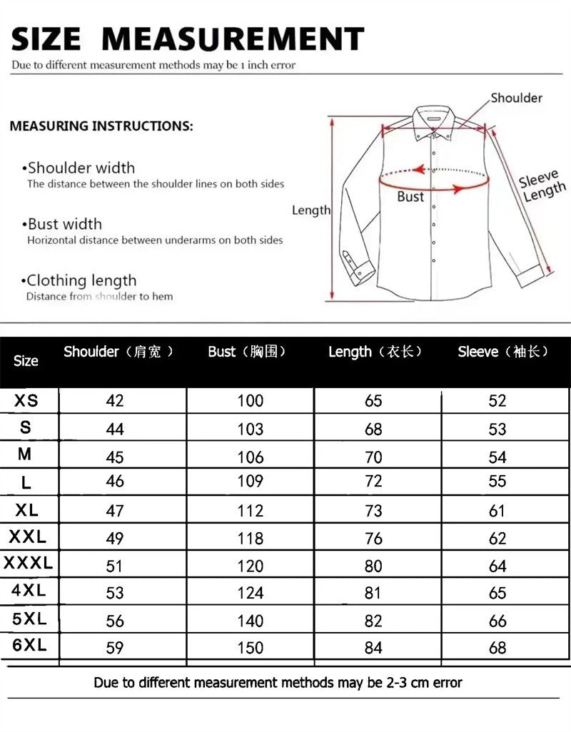 Men's shirt long-sleeved shirt business office clothing department buckle shirt loose style super large size XS-6XL soft fabric