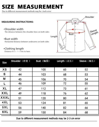 Men's shirt long-sleeved shirt business office clothing department buckle shirt loose style super large size XS-6XL soft fabric