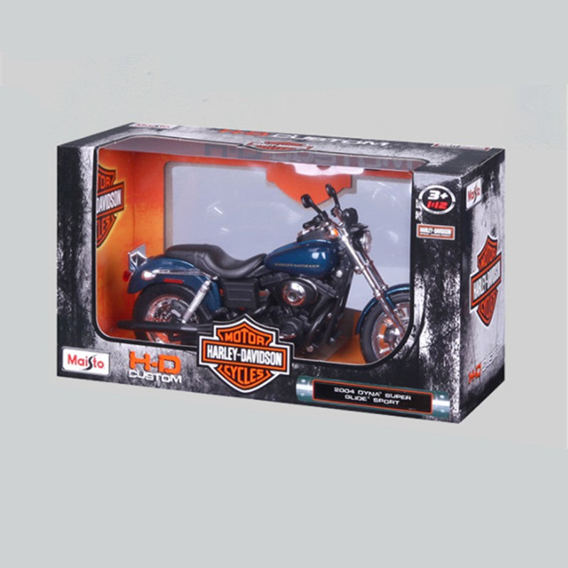 Maisto 1:12 Harley Dyna Super Glide Sport 2004, Motocicleta Esportiva de Liga Leve, Modelo Fundido em Metal, Motocicleta de Corrida de Rua, Presente Infantil