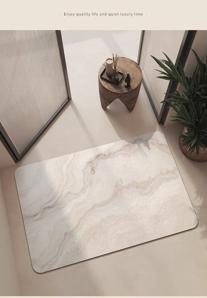 Diatomaceous Earth Bath Mat Bathroom Absorbent Foot Mats Non-Slip Shower Pad Toilet Carpet Quick Dry Entrance Doormat Washable