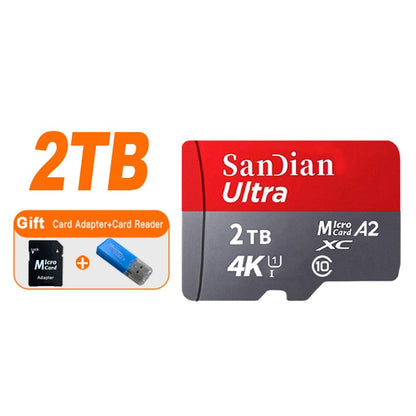 Novo Cartão de Memória de 1TB 2TB 128GB Micro TF SD Card 512GB Alta Velocidade Classe 10 256GB SDCard 100MB/s TF Card Cartão de Memória SD Original