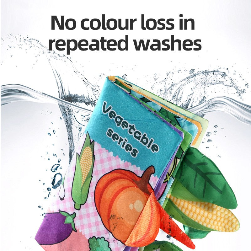 Baby Cloth Book 6-page 0-3 Year Old Infant Early Education Toys Vegetable Enlightenment Cognition Cloth Book Baby Toys