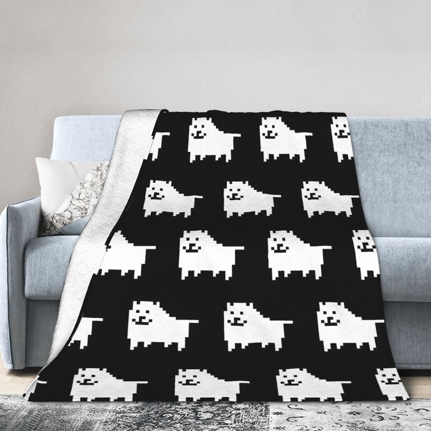 Annoying Dog Game Cobertores Undertale Manta de flanela para quarto, sofá, estampada, ultrassuave e quente