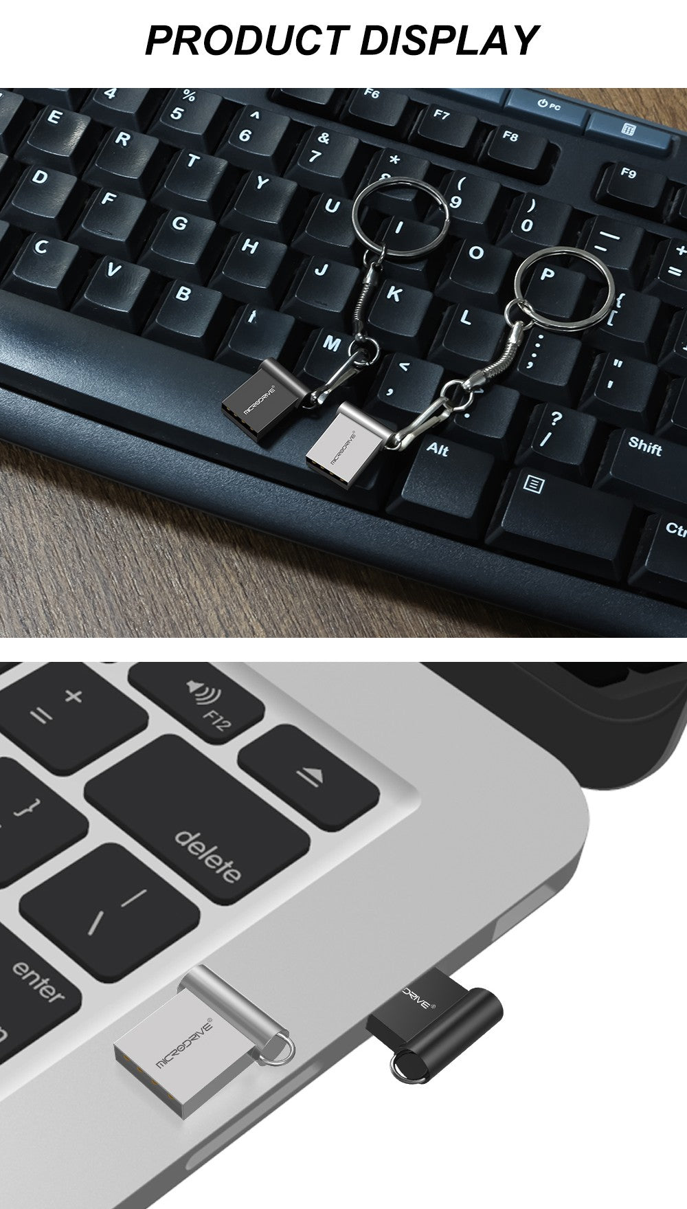 Mini PenDrive de metal Super Rápido 4GB 8GB 32GB USB Flash Drive cle usb Stick 64gb 128GB memória flash USB com chaveiro