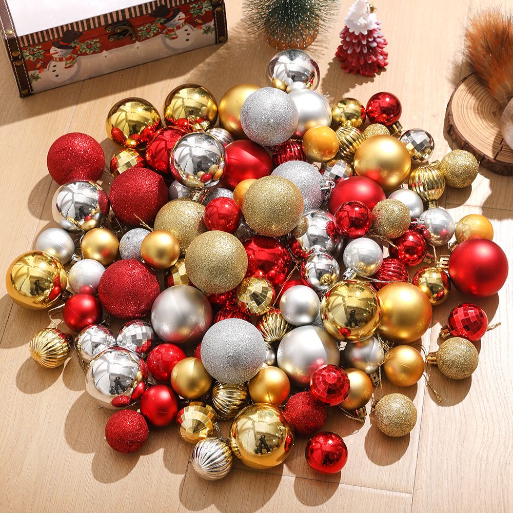 10/20/30/50/100Pcs Merry Christmas Ball Hanging Christmas Tree Decoration for Home Decor New Year 2026 Navidad Party Supplies