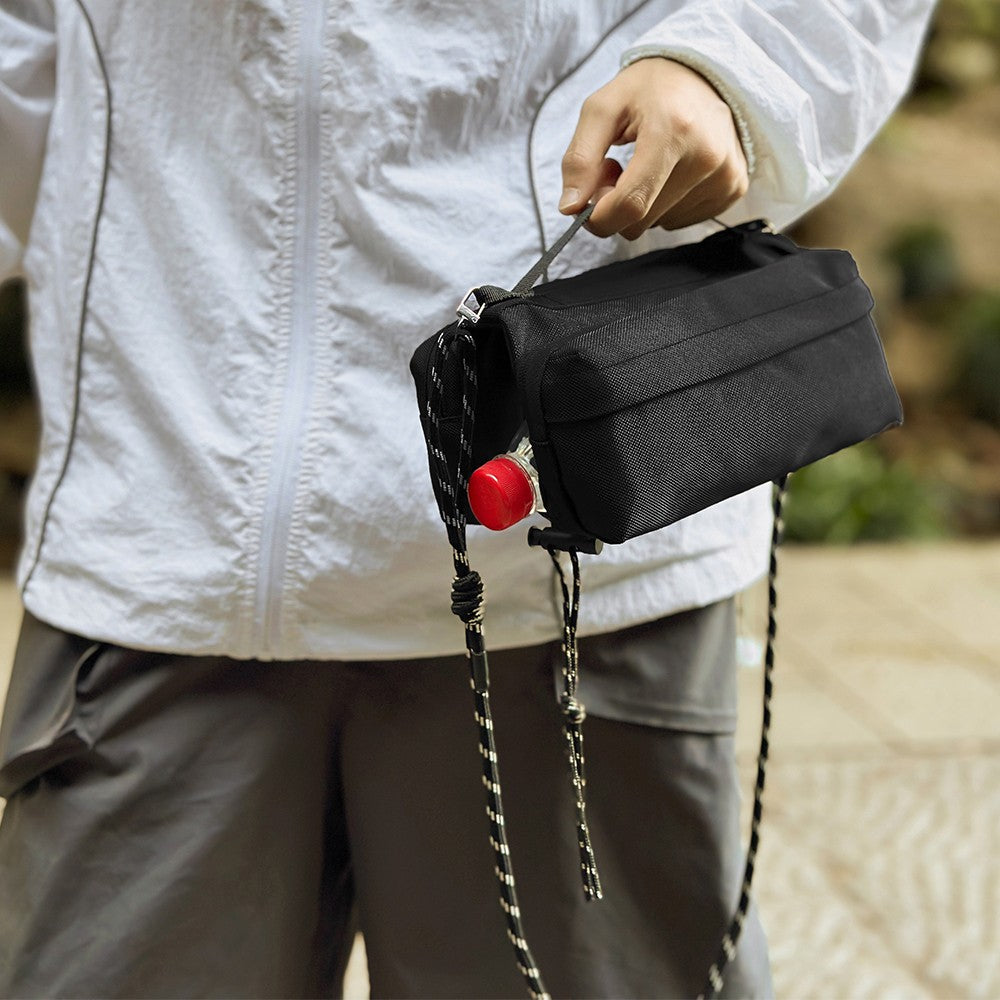 Men's Crossbody Bag, Casual Large-Capacity Daily Travel Water Bottle Umbrella Shoulder Bag, Lightweight Sports Phone Bag