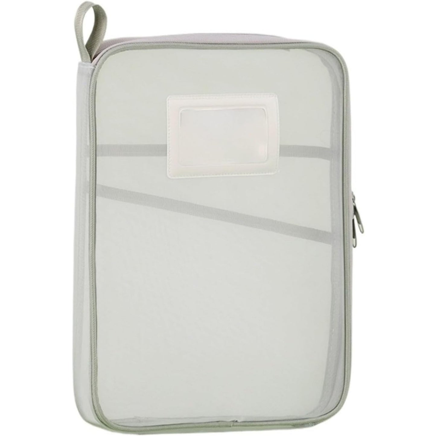 Organizador de Arquivos de Malha com Zíper Transparente, Design Ergonômico para Armazenamento em Escolas, Escritórios e Casas