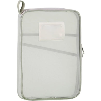 Organizador de Arquivos de Malha com Zíper Transparente, Design Ergonômico para Armazenamento em Escolas, Escritórios e Casas