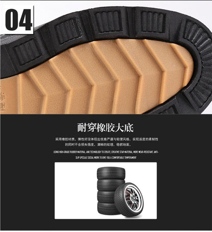 Men's winter new boots,men's plush thick elderly shoes,cold resistant and warm men's boots, thick soled comfortable cotton boots