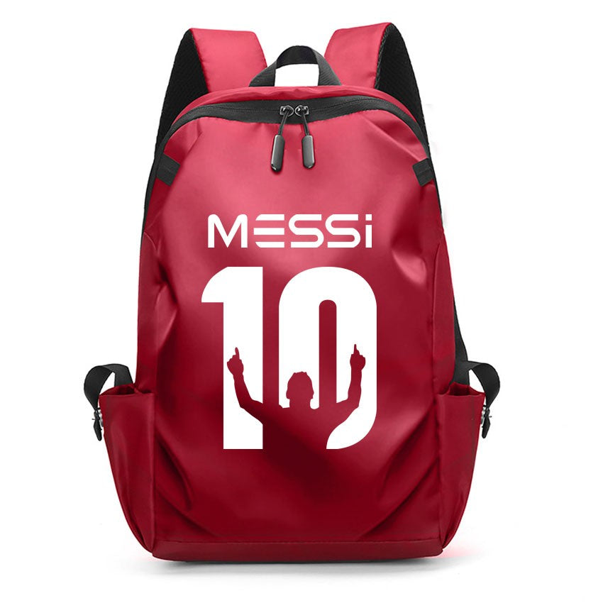 Mochila Escolar MESSI de Futebol para Meninos e Meninas, Mochila Unissex para Estudantes Universitários, Mochila para Notebook Feminina Masculina, Mochila para Adolescentes com Porta USB