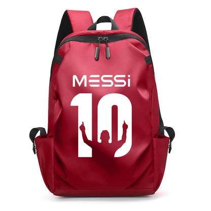 Mochila Escolar MESSI de Futebol para Meninos e Meninas, Mochila Unissex para Estudantes Universitários, Mochila para Notebook Feminina Masculina, Mochila para Adolescentes com Porta USB