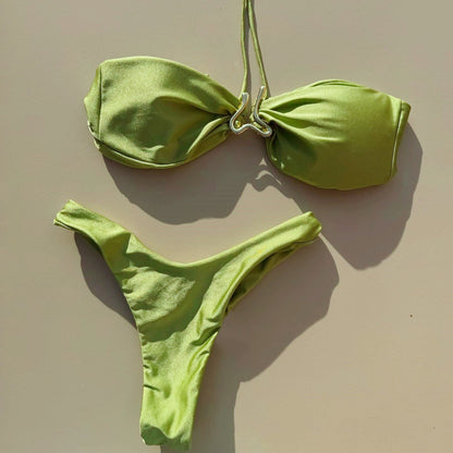 Sexy 3pieces Micro Bikini 2025 Women Swimsuit Female Swimwear Brazilian Bikinis Set Hollow Out Beachwear Bathing Suit Biquini