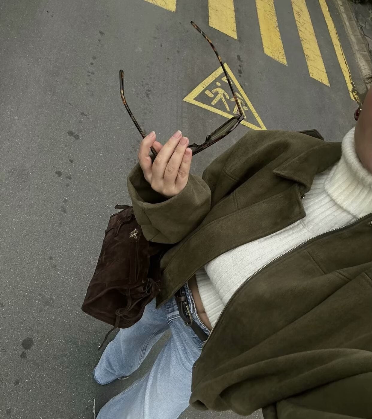 Women's Jacket Fall 2025 New Solid Color Long-Sleeved Faux Suede Loose Bomber Jacket Casual Fashion Personality Versatile