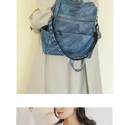 2025 New Women's PU Leather Waterproof Anti-theft Fashion Large Capacity Business Travel College Laptop Backpack Shoulder Bag