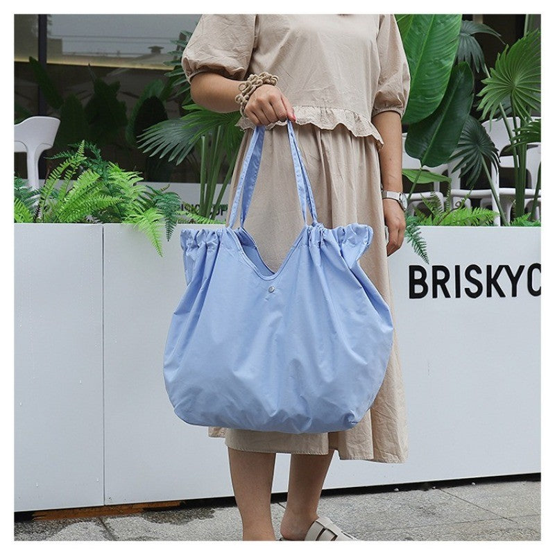 Fashion Foldable Shopping Bag Environmental Protection Large Capacity Supermarket Shopping Portable Folding Bag Out Handbag