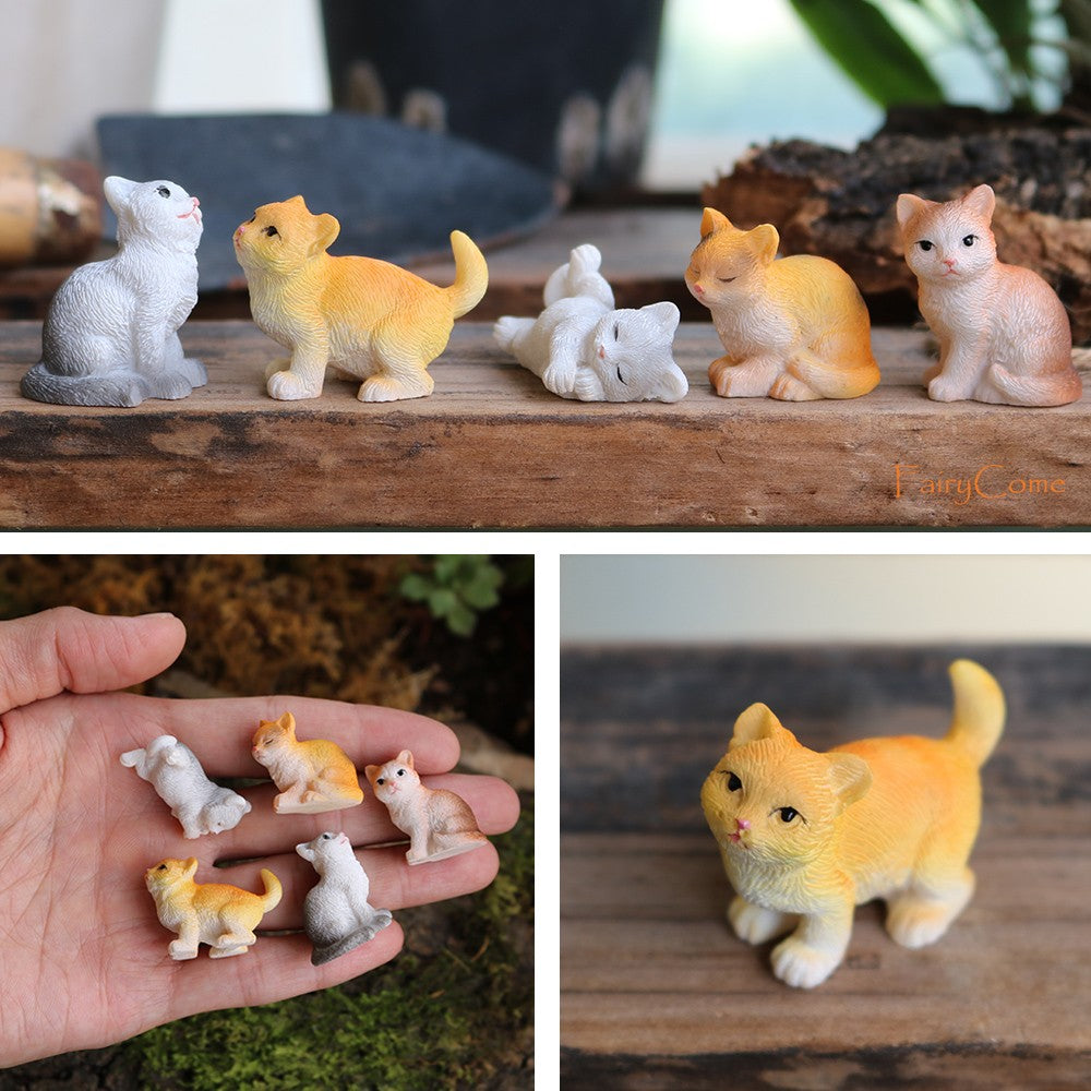 Miniature Fairy Garden Squirrels Set Miniature Forest Animal Figures Figurines Kit Mini Garden Supplies Bonsai Decorations