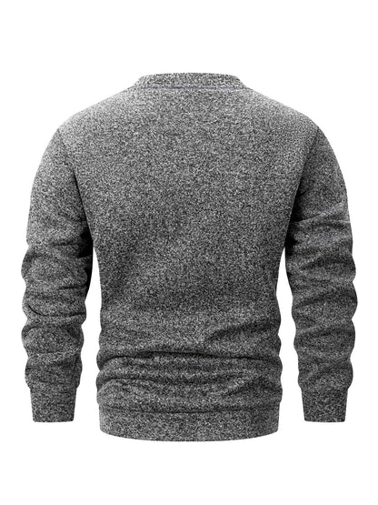 Autumn Winter Men's Fleece Lined Warm Sweatshirt Casual Pullover Men Fashion Long Sleeve Hoodies Outdoor Men's Clothing Top