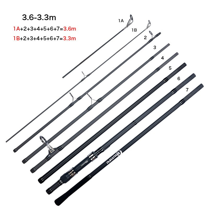 Vara de pesca FELENHAI Traveller Carp Feeder 4.2m 3.6m 3.0m Fibra de Carbono 3.5lb Pesca de surfcasting dura para Spinning Lure