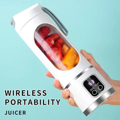 2025 Novo Carregamento Doméstico MINI Triturador de Gelo Elétrico Potente Motor 450ML Grande Capacidade Copo de Suco com Display Digital
