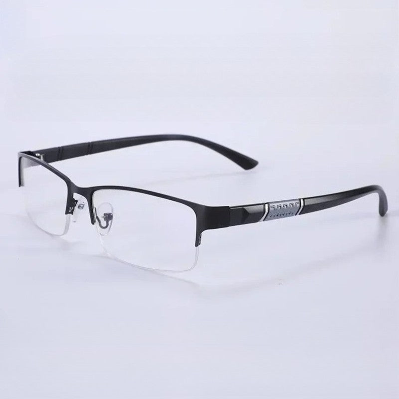 Óculos de Leitura Masculino Feminino de Alta Qualidade Meio Aro Dioptria Óculos de Grau Negócios Masculino Presbiopia Lentes De Leitura Mujer